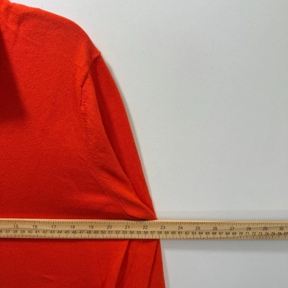 Banana Republic Pima Cotton Cashmere 3/4 Zip Sweater Business Casual Men L Coral